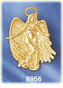 14K Gold Visionary Guardian Angel w/Halo Pendant