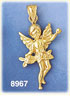 14K Gold Angel Standing Pendant