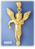 14K Gold Male Angel Pendant