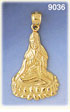 14K Gold Buddha of Enlightenment Buddhist Charm Pendant