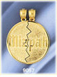 14k gold breakaway mizpah coin medallion
