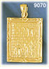 14k gold jewish medallion pendant