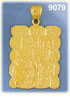 14k gold jewish pendant