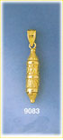 14K Gold 3D Mezuzah w/Star Of David Charm
