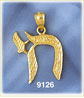 14K Gold Hebrew Jewish Chai 