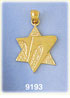 14K Gold Star of David Life Charm
