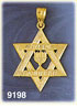 14K Gold Star of David Happy Hanukkah Charm
