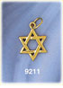 Jewish Star of David 14K Gold Charm