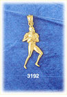 14K Gold Football Player Quarterback Charm