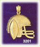14K Gold Football Helmet Football Pendant