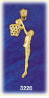 14K Gold Basketball Player Slam Dunk Charm