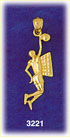 14K Gold Basketball Player Jump Shot Charm