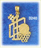 14k gold basketball #1 charm