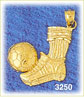 14k gold soccer cleats & ball charm