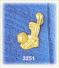 14k gold soccer ball & cleats charm