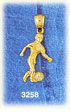 14k gold soccer player with ball charm
