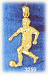 14k gold soccer player charm