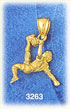 14K Gold 3D Soccer Player Charm