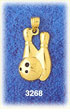 14K Gold Bowling Pins & Ball Charm