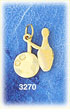 14K Gold Bowling Pin & Ball Charm