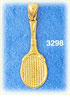 14k gold tennis racquet charm