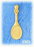 14kt gold tennis racket charm