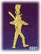 14K Gold Baseball Batter Batter-up Charm