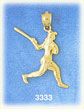 14K Gold Softball Batter Charm