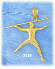 14K Gold Javelin Charm