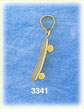 14K Gold 3D Skateboard Charm