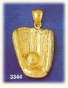 14K Gold Baseball Glove & Ball Charm