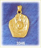 14K Gold Baseball Ball In Glove Charm