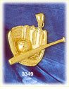 14K Gold Baseball Glove, Ball & Bat Charm