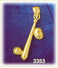 14K Gold 3D Baseball Bat & Glove Charm