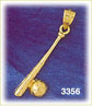 14K Gold Baseball Ball & Bat Charm