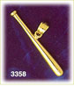 14K Gold 3D Baseball Bat Charm