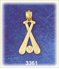 14K Gold Crossing Baseball Bats & Ball Charm