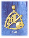 14K Gold Baseball #1 Paraphernalia Charm