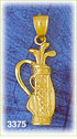 14K Gold Golf Bag And Clubs Charm