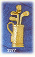 14K Gold Golf Clubs In Golf Bag Charm