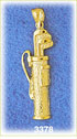 14K Gold Golf Clubs In Bag Charm