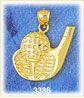 14K Gold Golf Club & Ball Charm