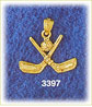 14k gold 3d golf clubs & ball charm