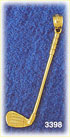 14K Gold 3D Golf Club Charm