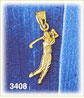 14k yellow gold 3d golfer charm