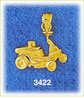 14k gold golf cart charm