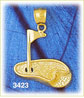 14K Gold Golf Hole Charm