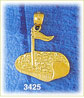 14k gold golf hole & flag charm