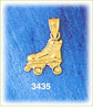 14K Gold Quad Roller Skate Charm