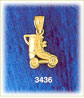 14k gold roller skating charm